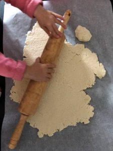 Rolling out the salt dough