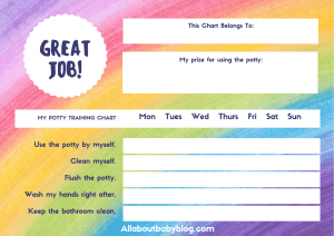 free potty training chart printable