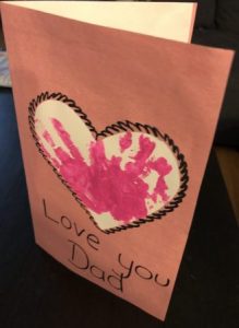 Handprint mother's day card