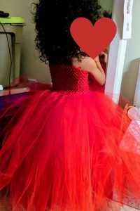 diy red princess tulle dress