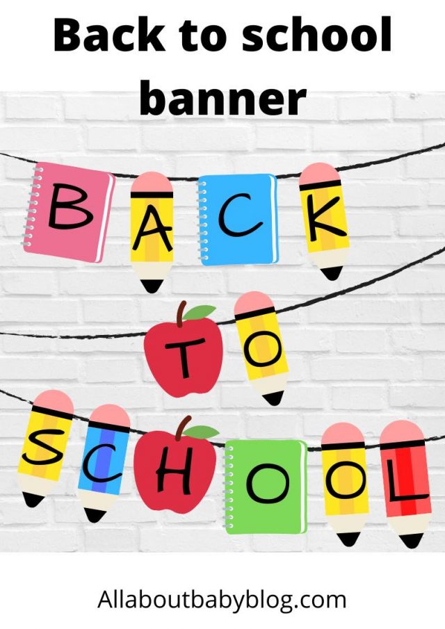 Printable Back to school banner and questionnaire - All about Baby Blog