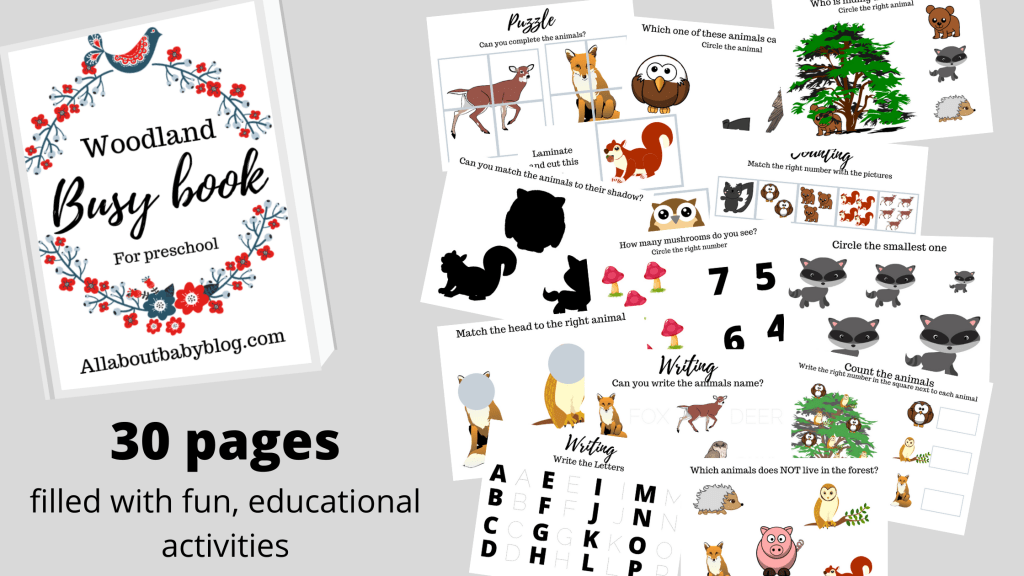 woodland busy book for preschoolers