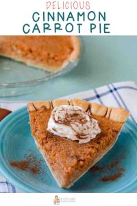 Carrot pie with cinnamon