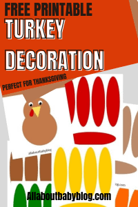 free printable thanksgiving turkey decoration