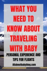 Traveling on the plane with your baby