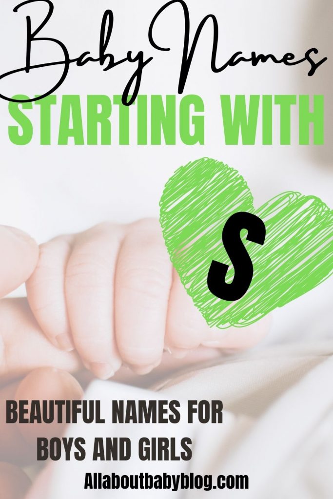 Baby names for boys and girls starting with S