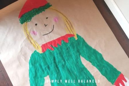 Christmas body tracing activity for kids