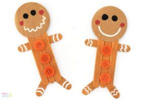 Ice cream stick gingerbread man craft