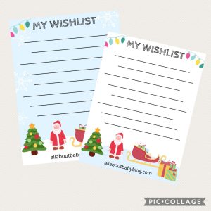 printable christmas wishlist