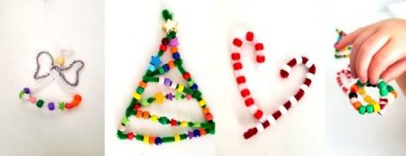 Pipecleaner christmas ornaments diy