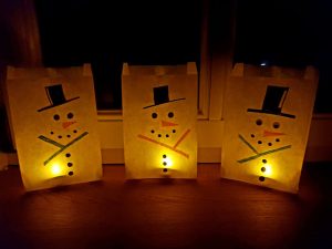 DIY snowman luminaries christmas craft