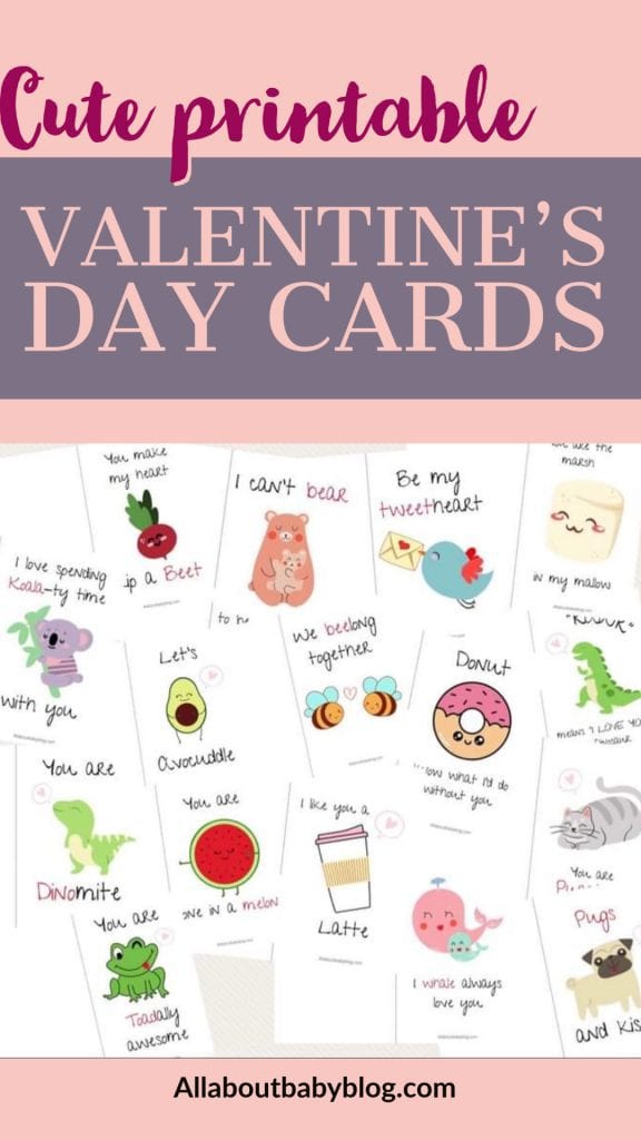 cute printable valentine's day cards for kids to print at home