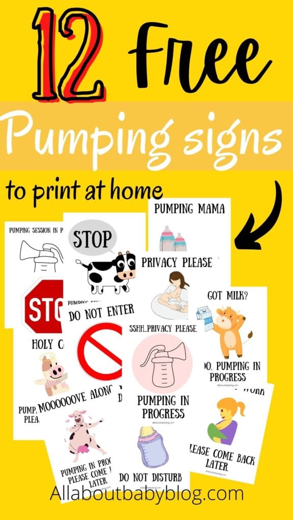 12 free pumping signs to download and print at home 