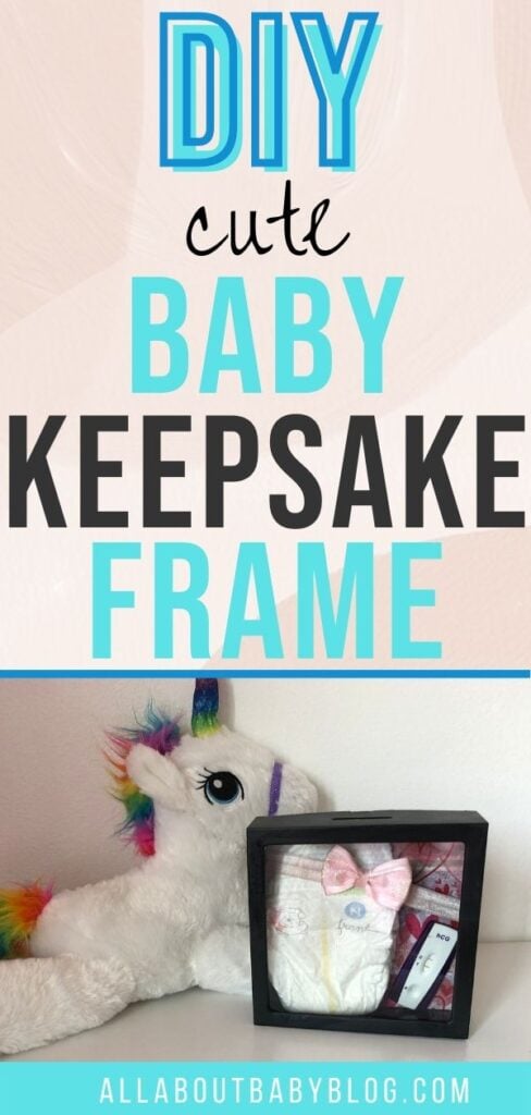 baby memory shadow frame diy