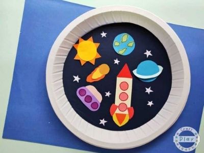 paper plate space craft universe