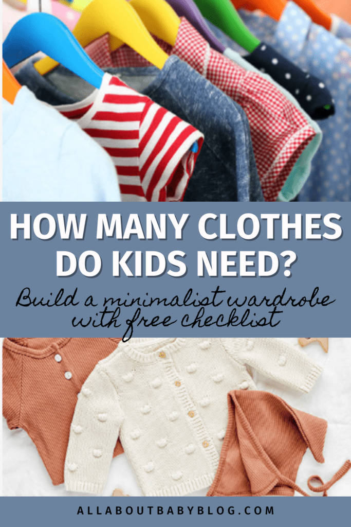 Minimalist kids wardrobe with checklist to download