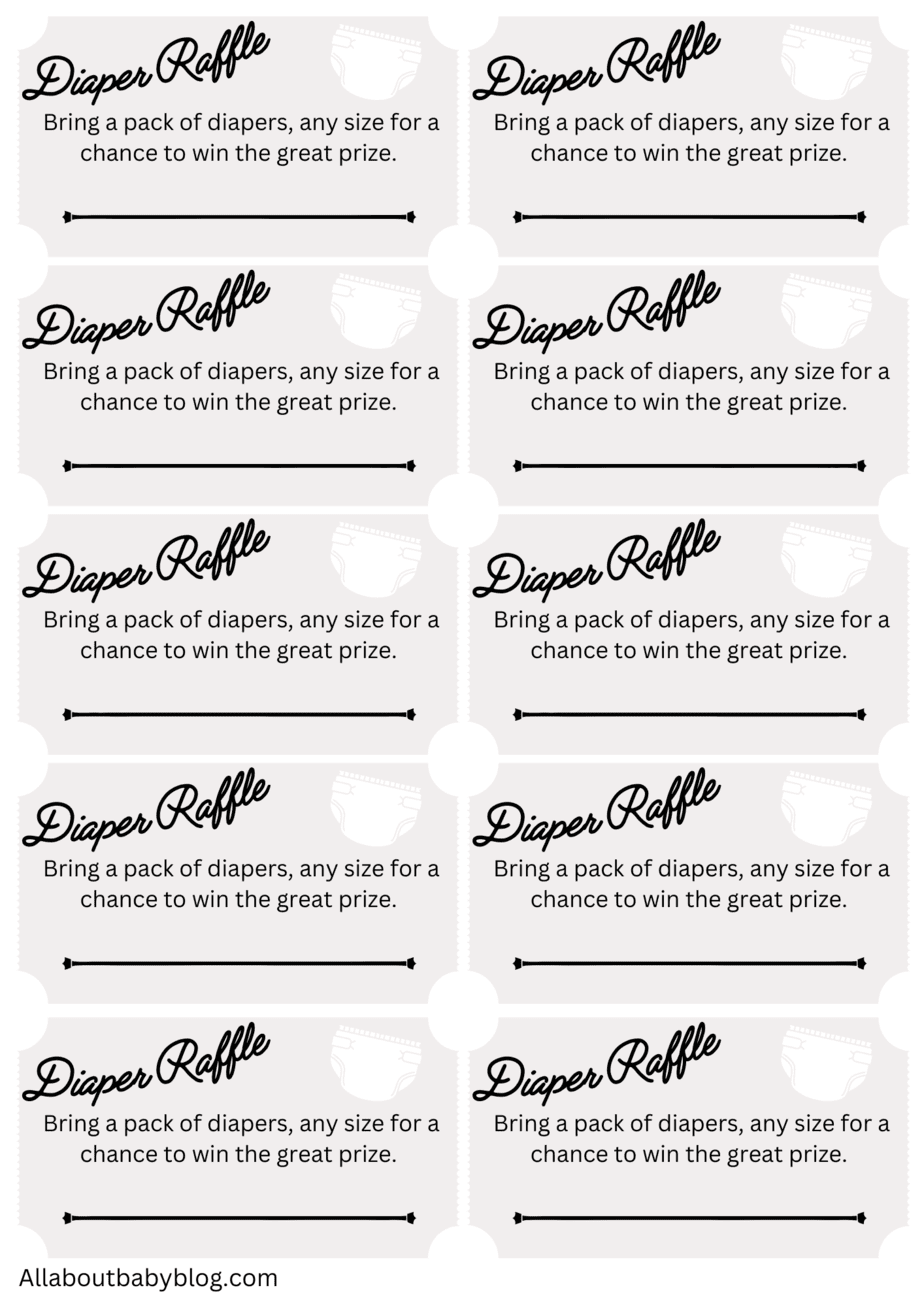 10 Free Printable Diaper Raffle Tickets For Your Perfect Baby Shower All About Baby Blog